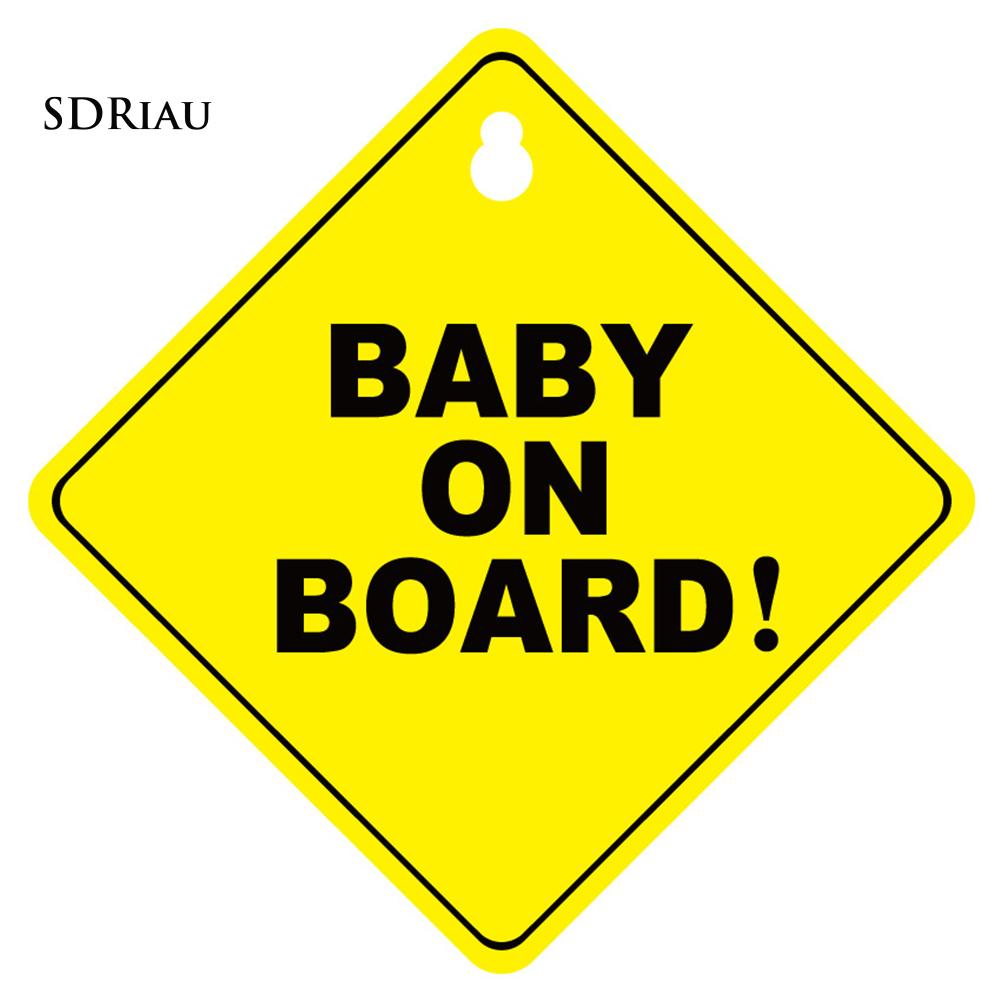 Sticker Dán Cửa Sổ Xe Hơi Trang Trí Hình Bảng Chữ Baby On Board