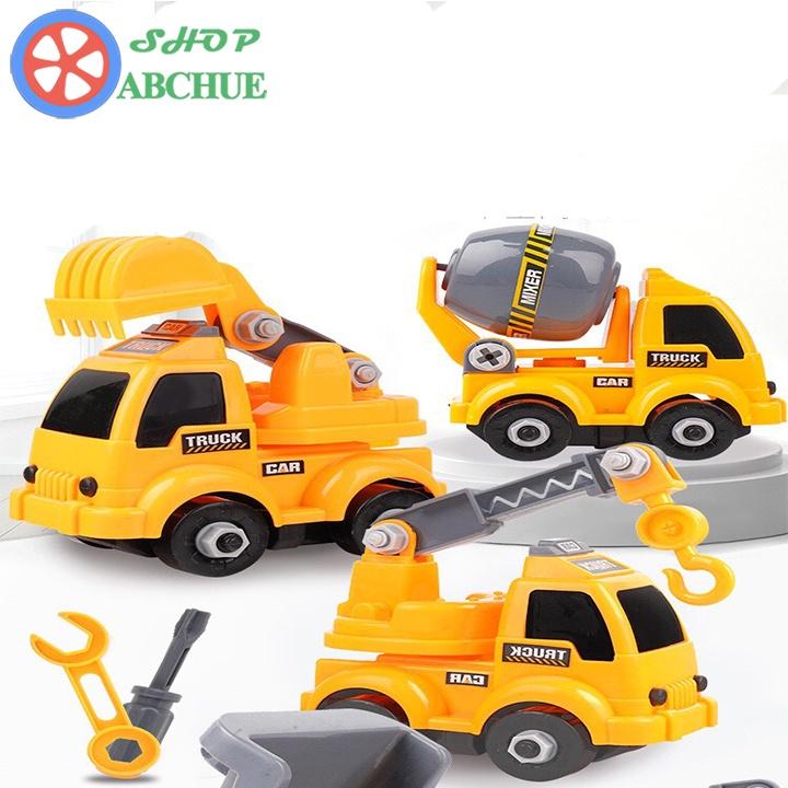 Đồ chơi cho bé ô tô lắp ráp tặng dụng cụ tháo lắp