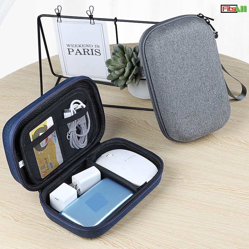 Túi đựng phụ kiện công nghệ chuyên dụng cho pin sạc dự phòng, ổ cứng, cáp sạc có nhiều ngăn chống sốc và quai xách tiện lợi - Hàng chính hãng