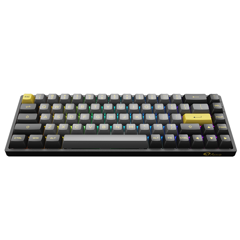 Bàn phím cơ AKKO 3068B Black &amp; Gold (Multi-modes/Hotswap/Foam tiêu âm/RGB/Akko CS Switch) - Hàng chính hãng