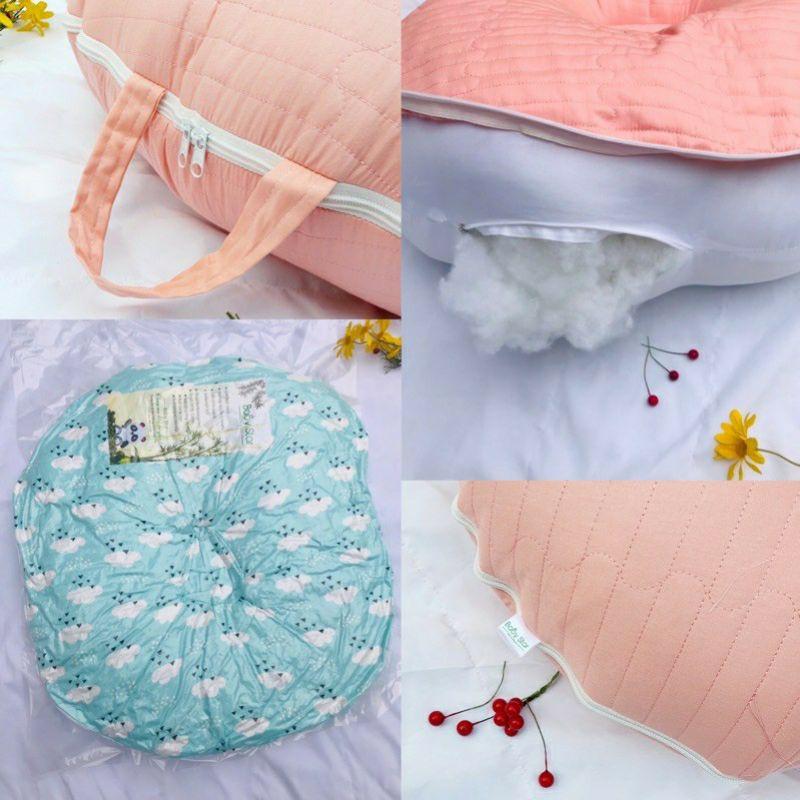 Gối chống trào ngược cotton Hàn trần vỏ cao cấp bảo ngọc (Đã bao gồm vỏ gối và ruột gối nhồi bông)