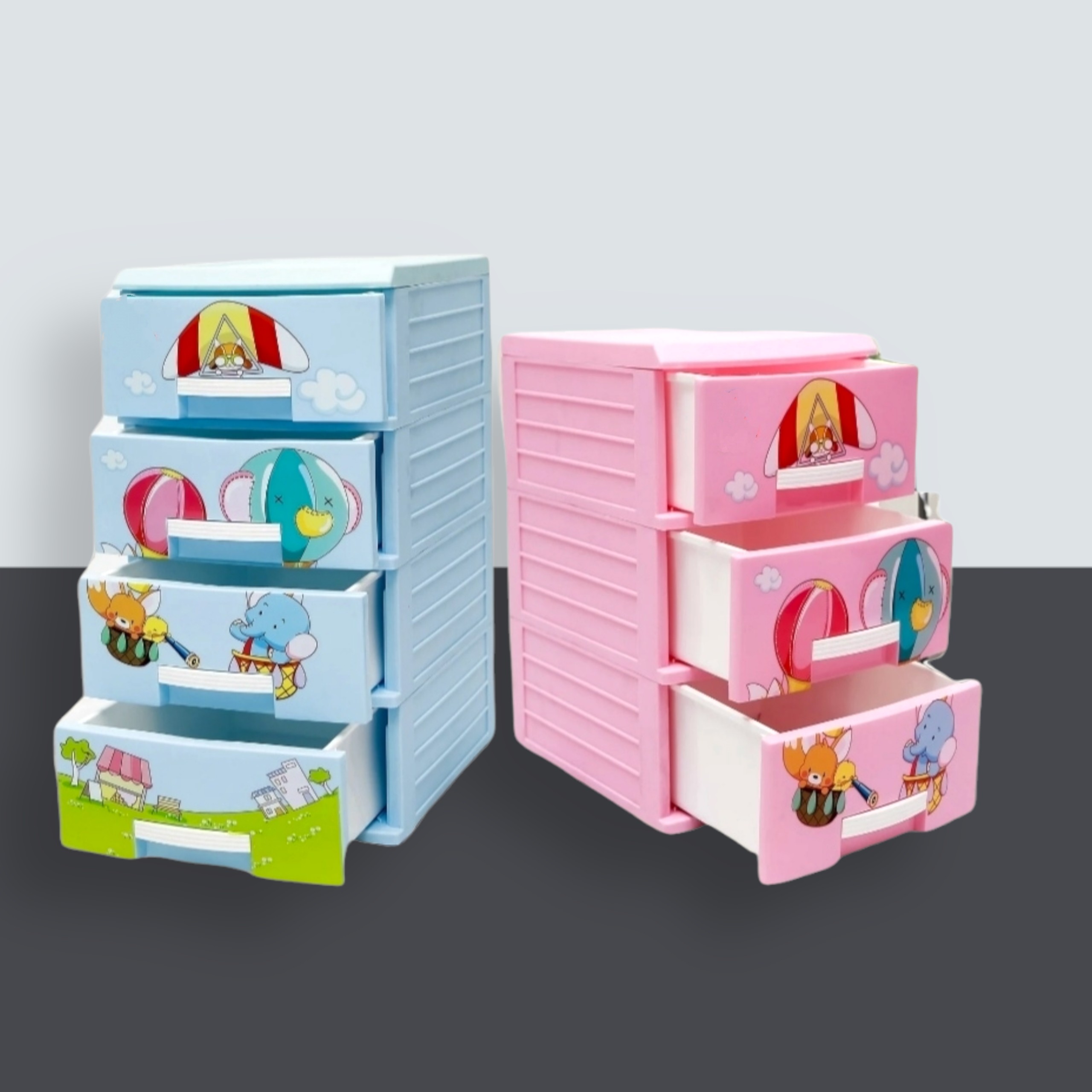Tủ Nhựa Đựng Tài Liệu/ Đựng Đồ Dùng/ Quần Áo Em Bé Đa Chức Năng Cao Cấp 3/4 Tầng