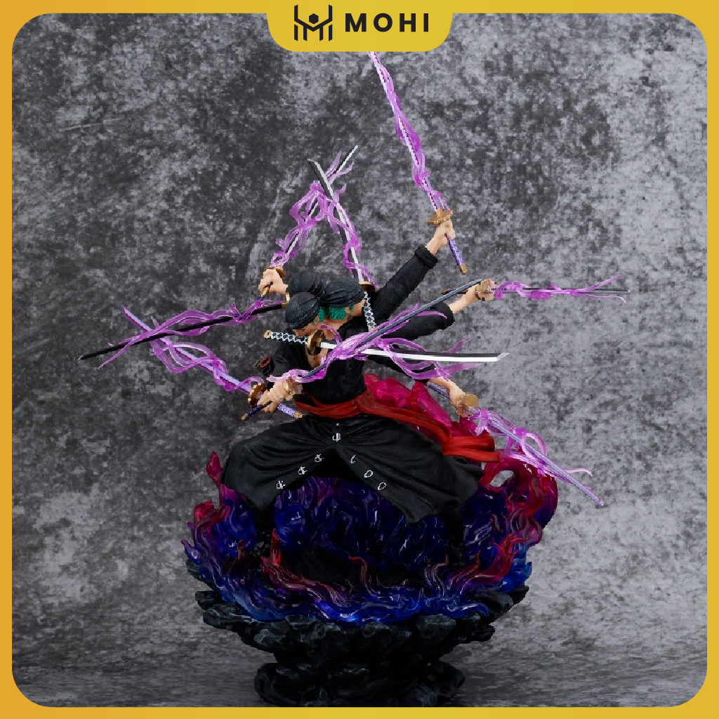 - Mô Hình OnePiece Zoro Asura 3 đầu 6 tay siêu ngầu - Cao 39cm - Figure OnePiece - Hộp màu