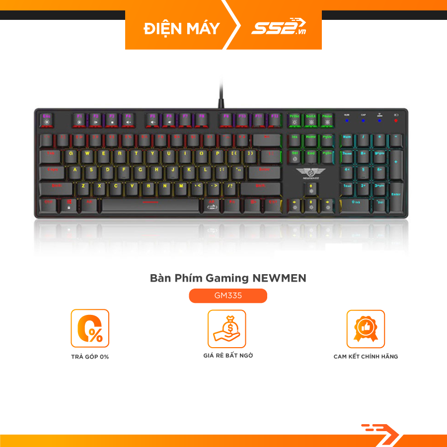 Bàn phím quang cơ không dây Newmen GM335,Hotswap,Keycap PBT-Hàng chính hãng