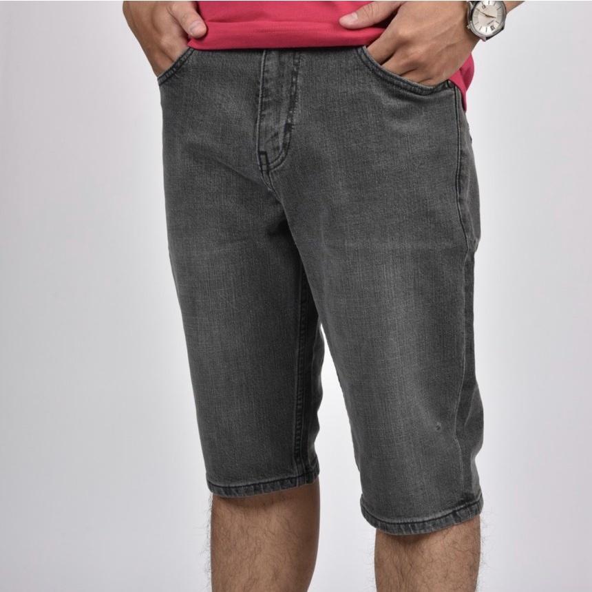 OJEANS - Quần short jeans nam màu xám 840487 - Quần soóc bò nam