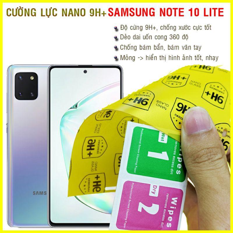 Dán cường lực dẻo nano  dành cho Samsung Note 10 Lite