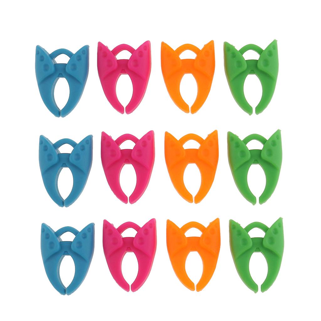 4x12 Pieces Assorted Color Bobbin Holders Clips