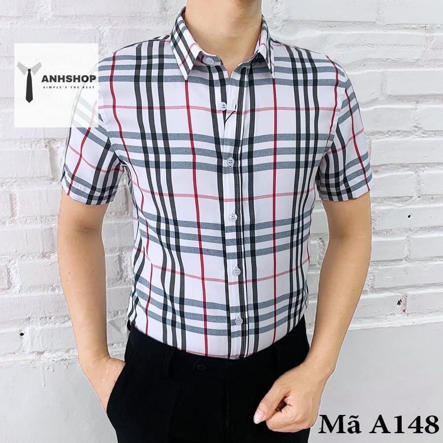 Áo Sơ Mi Ngắn Tay Kẻ Nam - - ́ ̀ ́ ̂