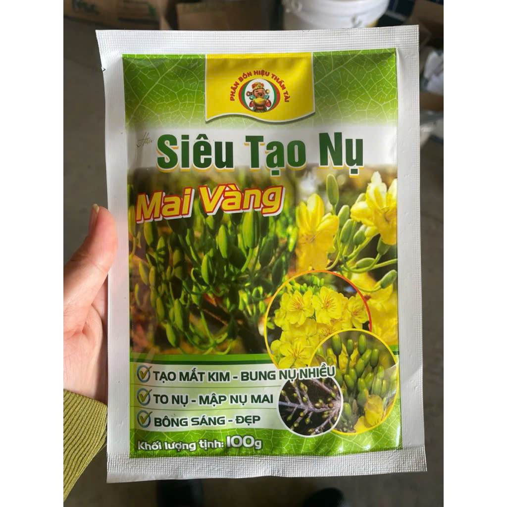Siêu tạo nụ mai vàng (100g) Tạo mắt kim, bung nụ nhiều, to nụ mập nụ mai, bông sáng vàng đẹp
