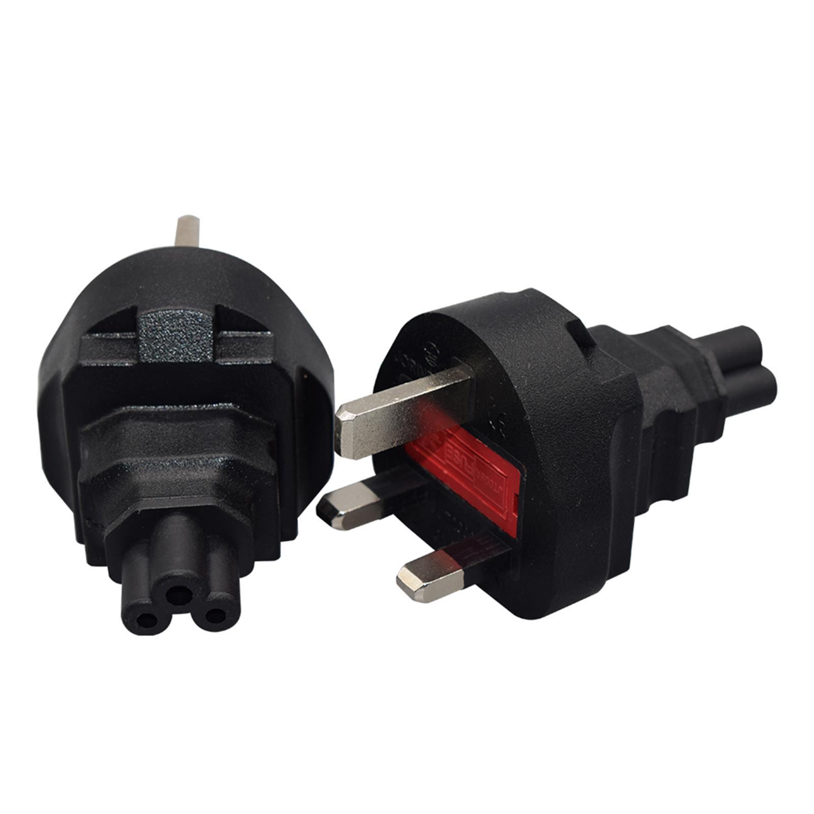 UK to IEC320 C5  Conversion Plug Insulation Replacement UK Plug Male to IEC320 C5 Female  Power Adapter UK Plug Converter for PC Printer