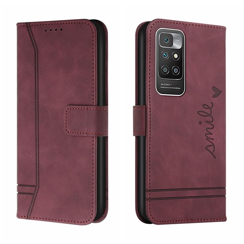 Ốp điện thoại da nắp lật có ngăn đựng thẻ cho Xiaomi Redmi 10 9A 9C 9T Note 8 Pro Note 8T Note 8 2021