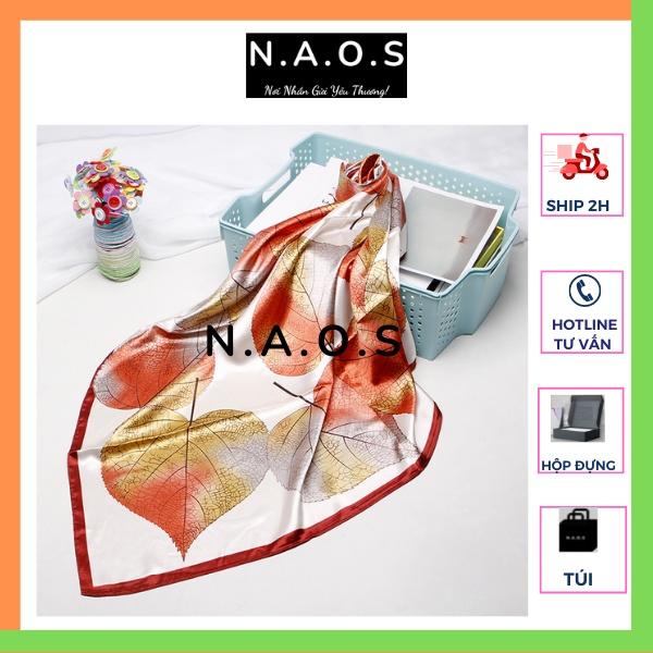 -Khăn choàng lụa hình vuông phong cách Hàn Quốc cho nữ 90x90cm