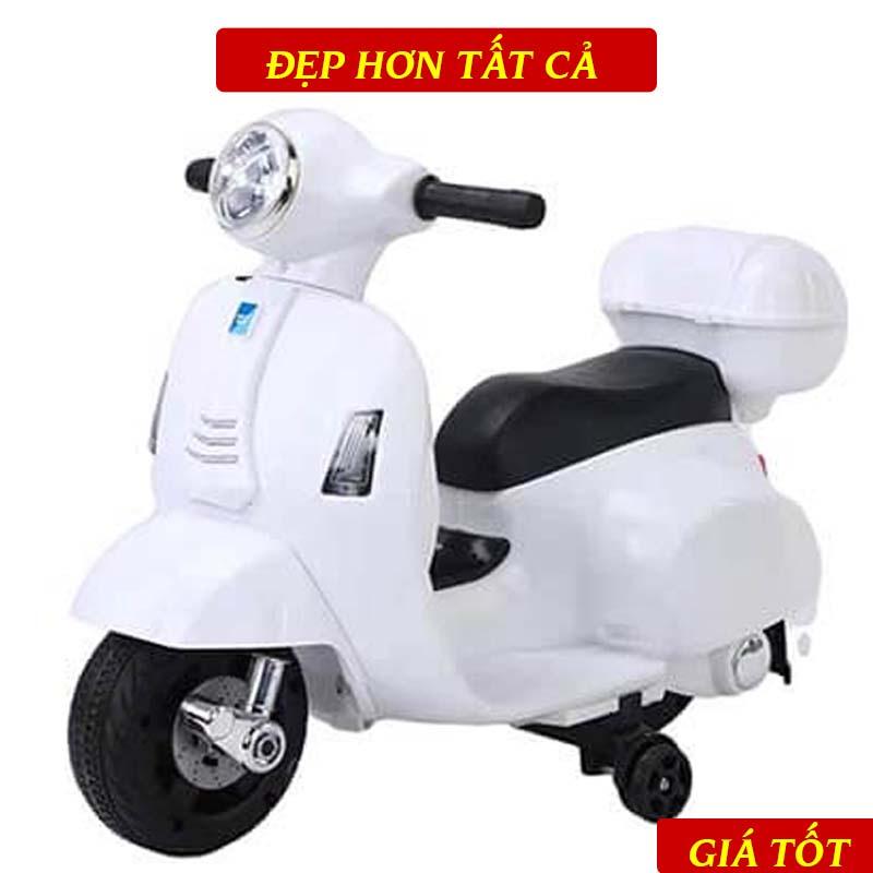 Xe Máy Điện Đồ Chơi Vespa Loại Nhỏ Cho Bé 2 Tuổi Trở Lên Cực Dễ Thương, Bảo Hành 12 Tháng