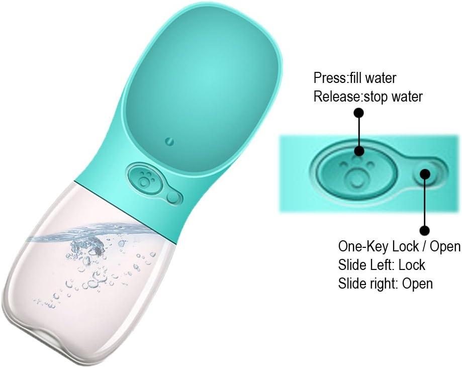 Rò rỉ bằng chứng cho bộ phân phối nước chó con di động với bộ nạp đồ uống cho vật nuôi đi bộ ngoài trời (550ml)