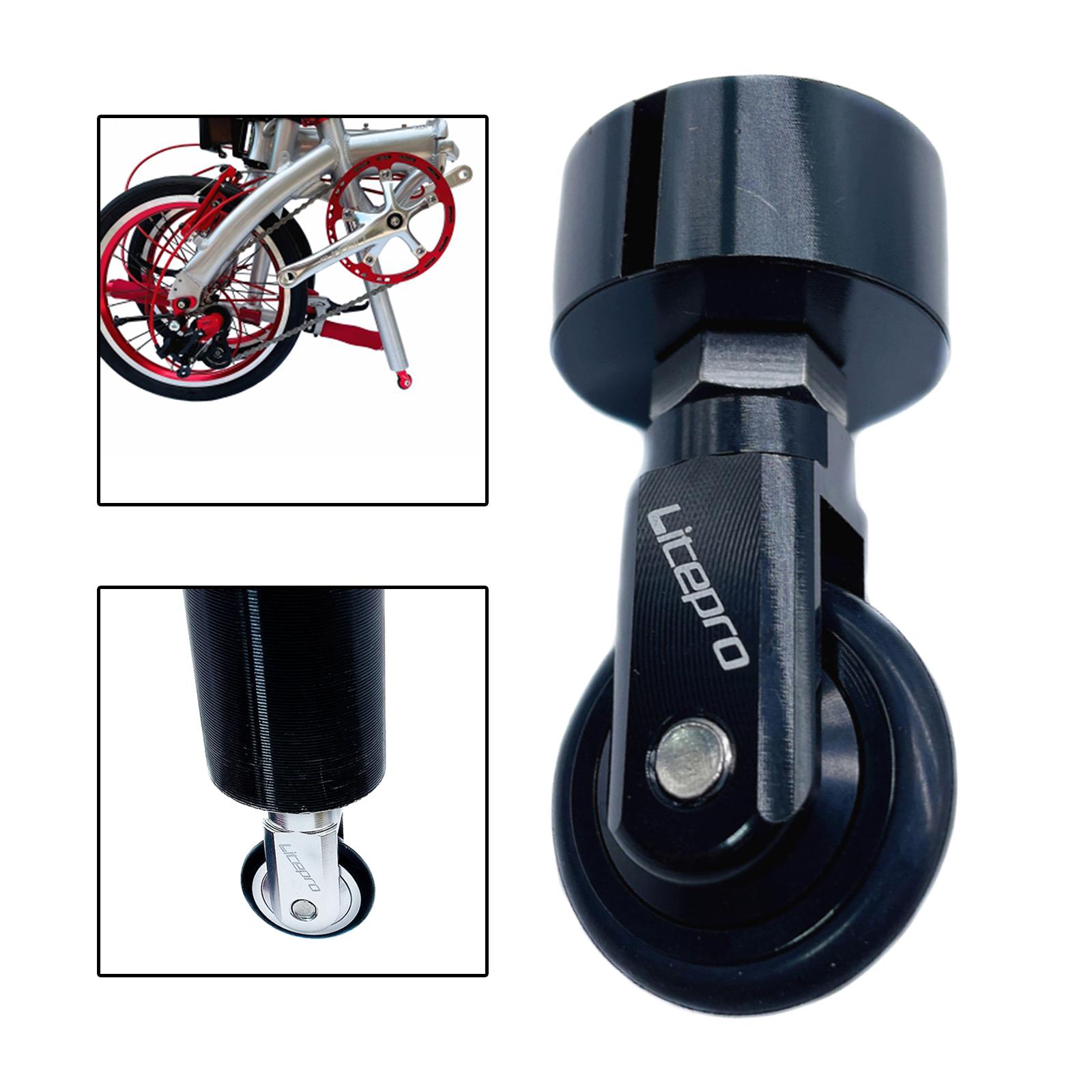 Alloy Folding Bike Easy Wheel 33.9mm Seatpost Mounted EZ Wheel Roller