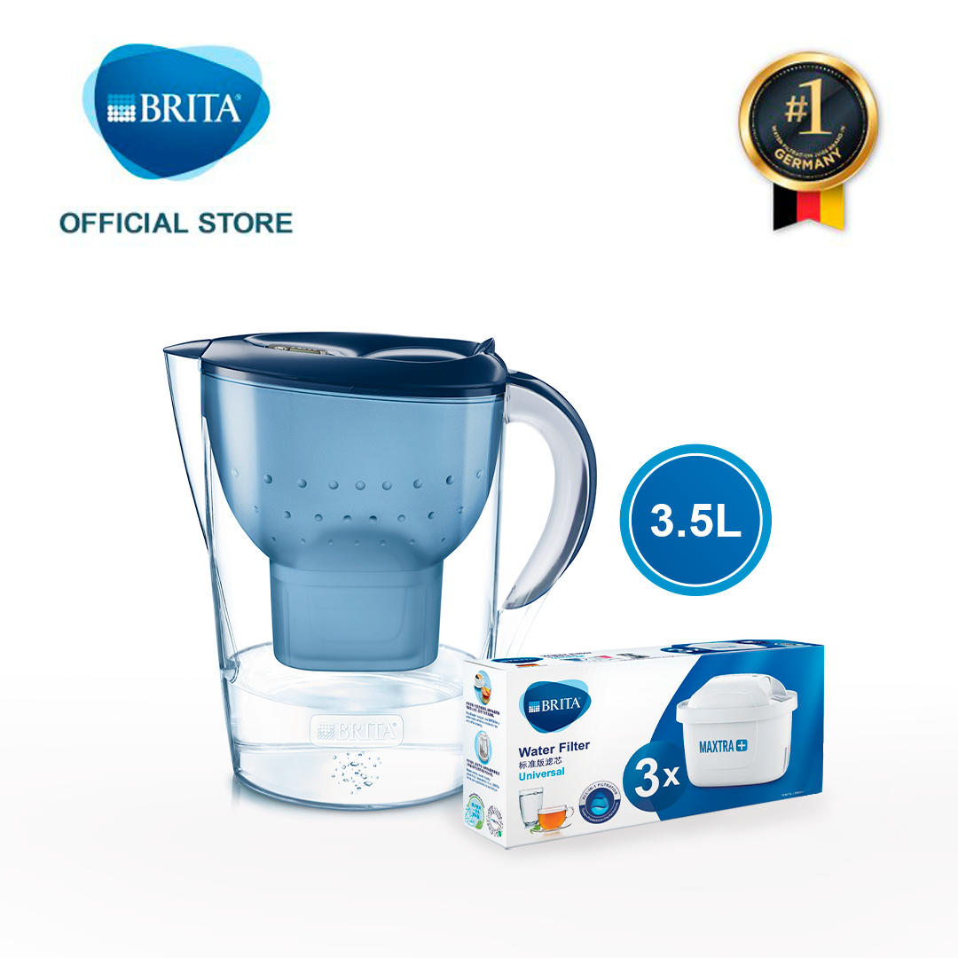 Combo Bình Lọc Nước BRITA Marella XL 3.5L kèm Hộp 3 lõi lọc BRITA Maxtra Plus - Hàng Chính Hãng