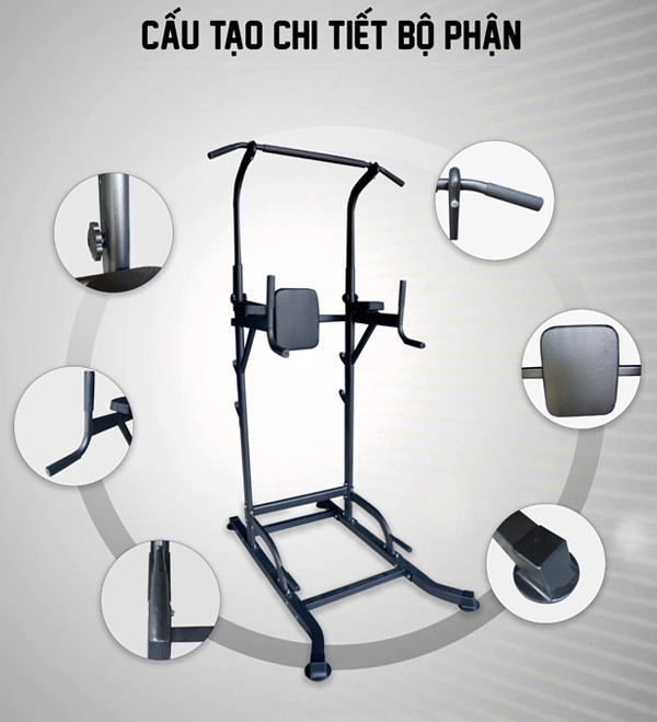 Xà Đơn Xà Kép Đa Năng T056 Điều Chỉnh Chiều Cao Di Động Đại Nam Sport + Kèm Găng Tay Tập Xà