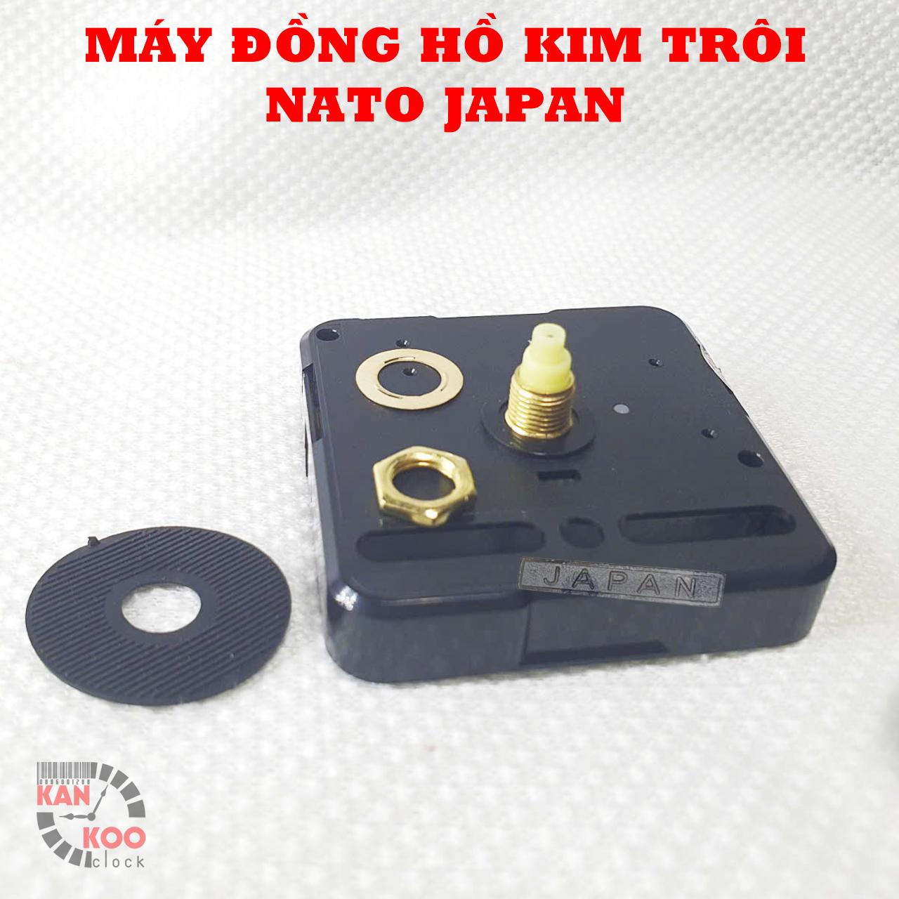 Máy đồng hồ treo tường Kim trôi  NATO Japan bảo hành chính hãƞg 5 năm