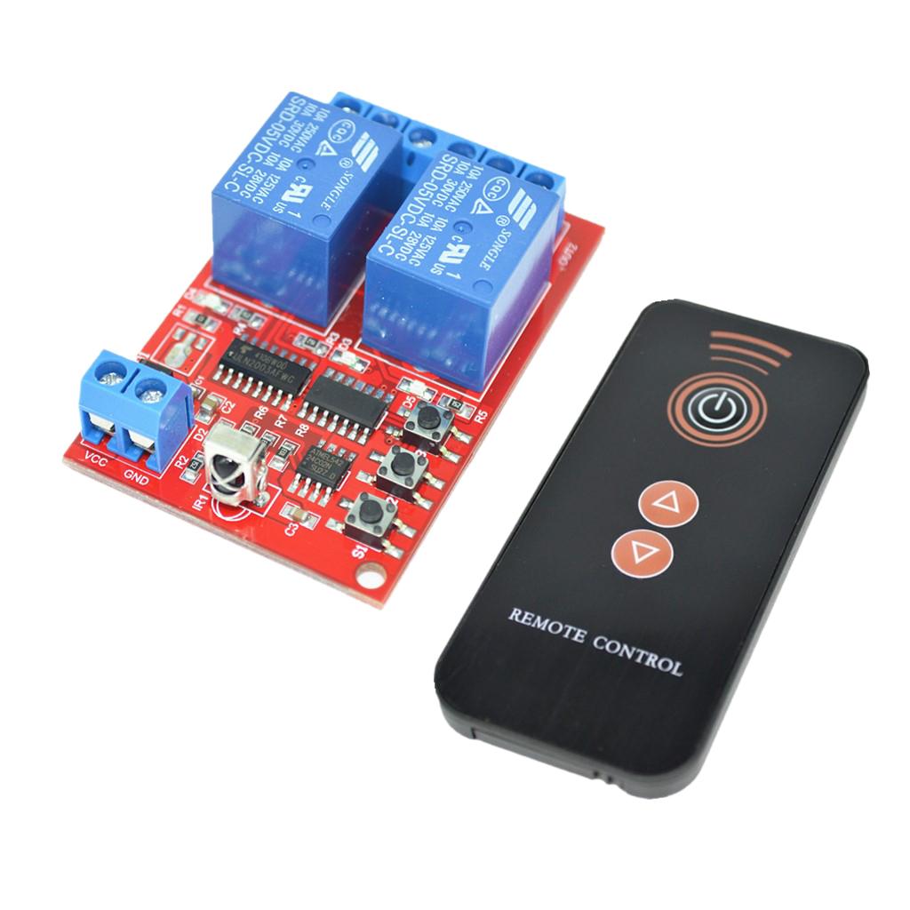 Self-lock Interlocked Infrared Relay Module Switch System 5V 2 Channel