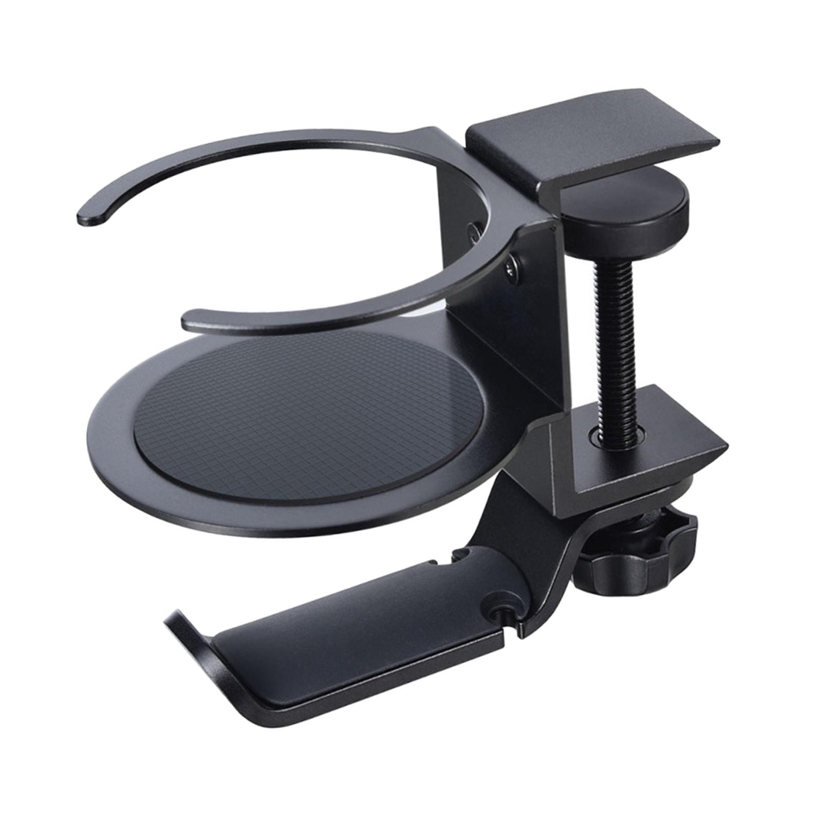 Headphone Hanger Cup Holder Headphone Hook Headphone Hook Cable Clip Black