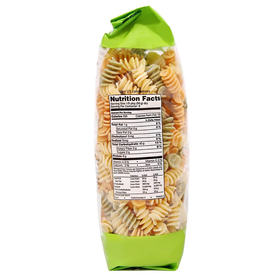 Nui Xoắn Fusilli Rau Củ Quả Hữu Cơ BioItalia (500g)