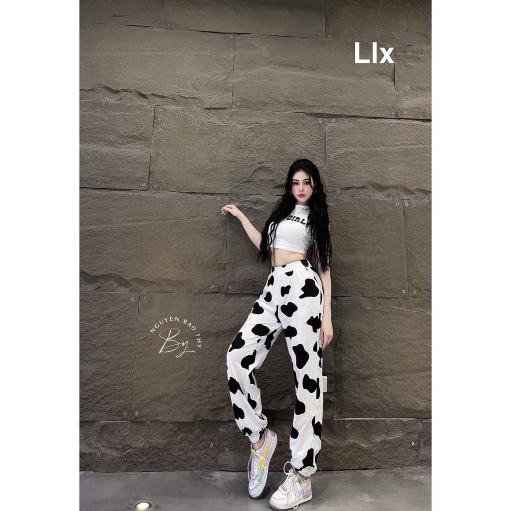Set áo crtop "cowgirl" mix quần bò sữa đốm 3 màu hót dã man
