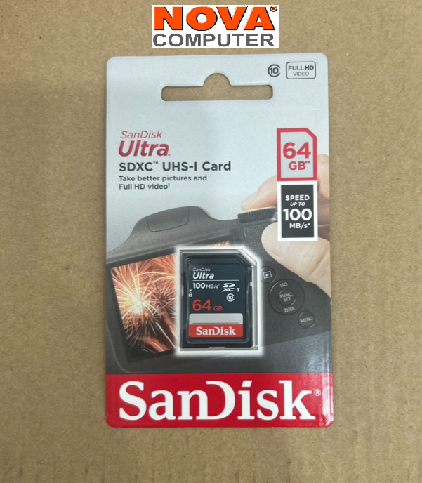 Thẻ Nhớ SD Ultra Sandisk 64GB Class 10 - 48MB/s - Hàng Chính Hãng