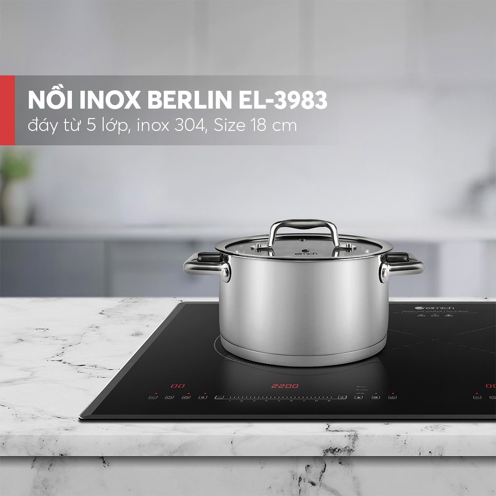 Nồi 5 đáy Inox 304 Elmich Berlin EL 3986 size