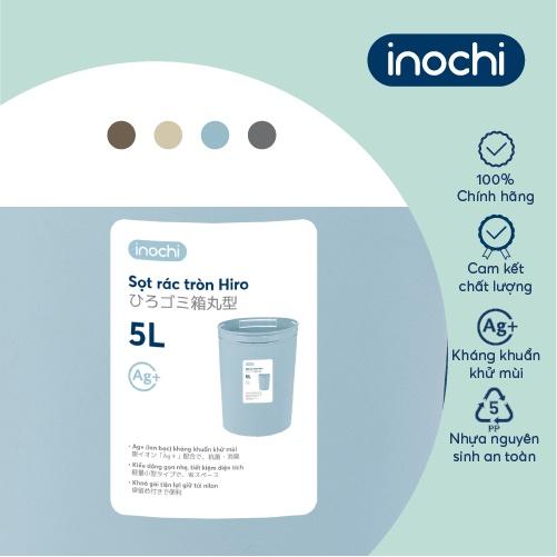 Sọt rác Inochi - Hiro 5L màu Xanh/Ghi/Nâu