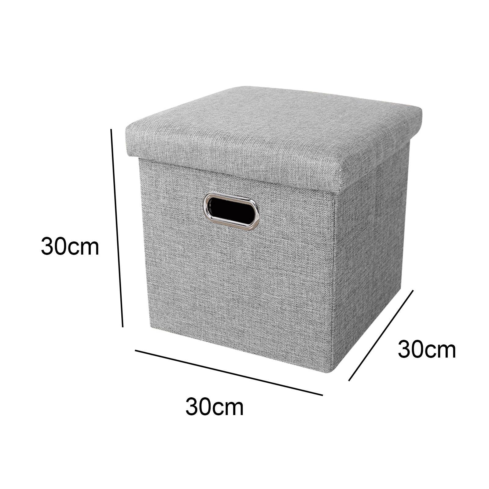 Folding Storage Ottoman Bench Seat Footrest Storage Box for Bedroom