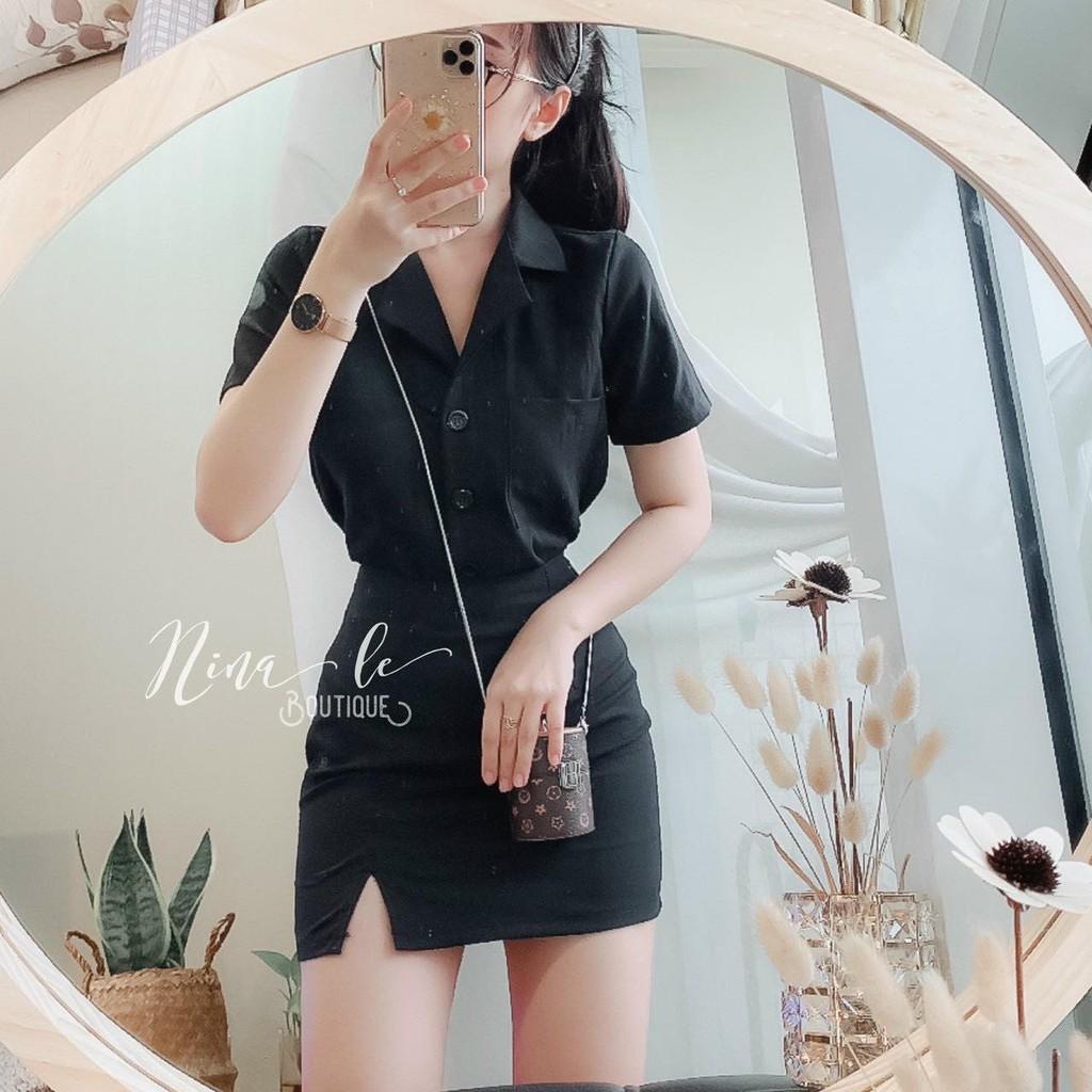 SET ÁO VEST NUDE + CHÂN VÁY XẺ