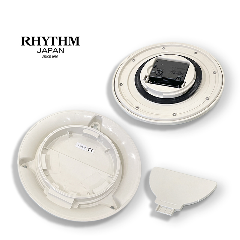 Đồng hồ Rhythm 4KG652 WR03 Kt 17.8 x 4.9cm, 500g Vỏ nhựa. Dùng Pin.