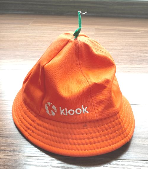 Mũ nón tai bèo chống nắng, màu cam Klook, có thể điều chỉnh