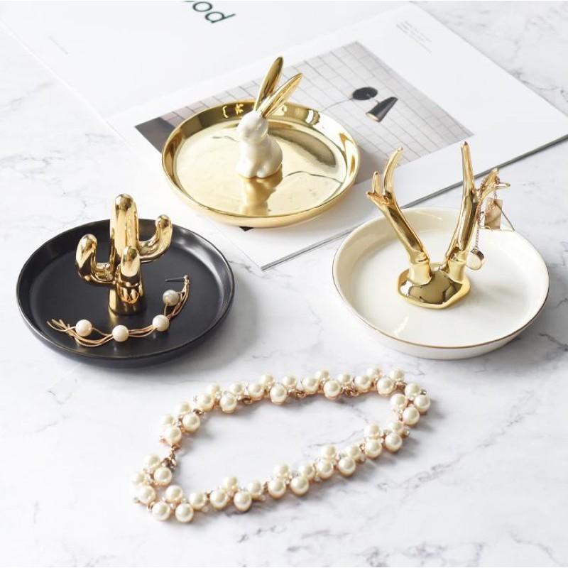 Đĩa gốm sứ decor , đựng trang sức , chụp sản phẩm siu đẹp