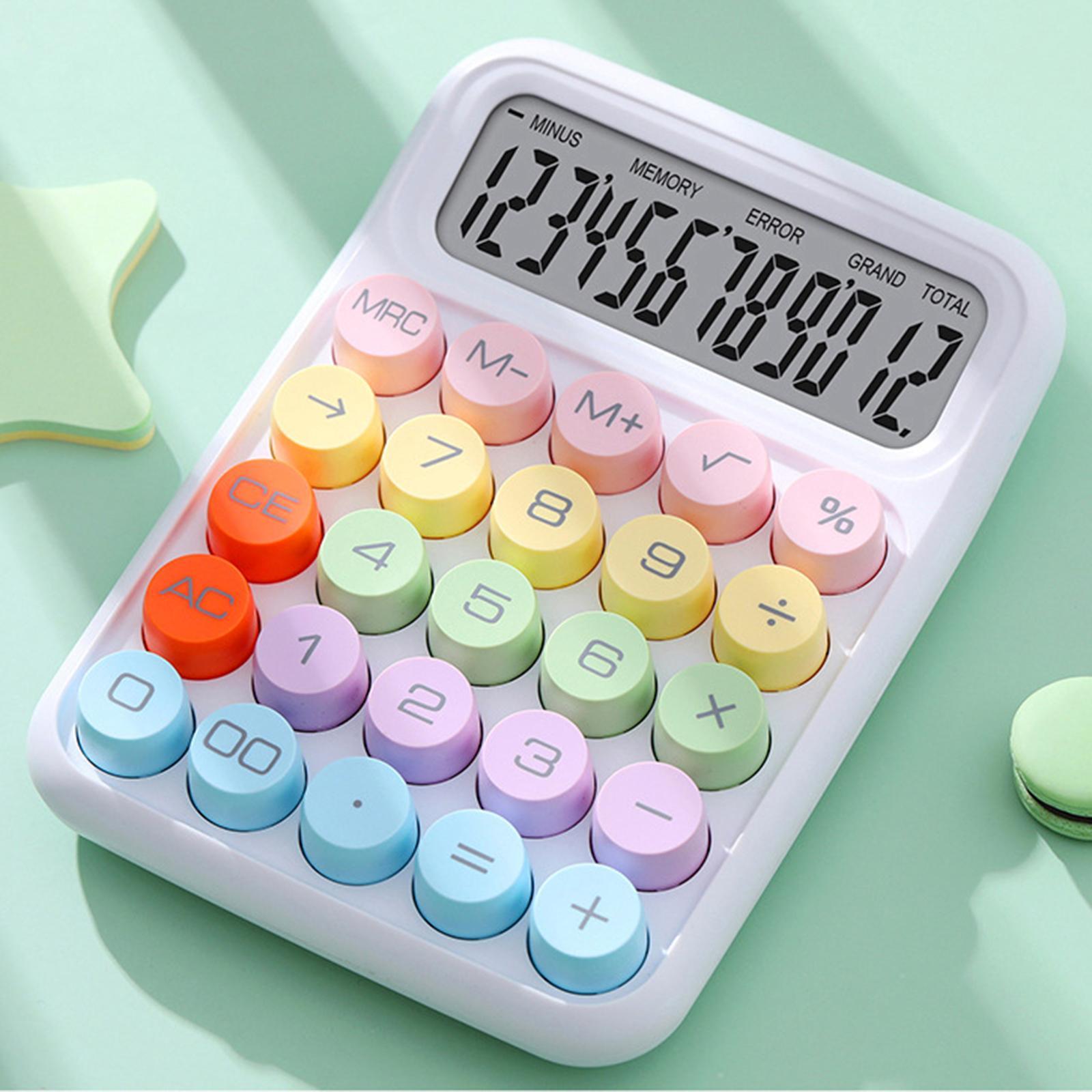 Mechanical Button Calculator Calculator Standard Calculator, with Non Slip Mat Desktop Calculator Office Calculator for Class, Home
