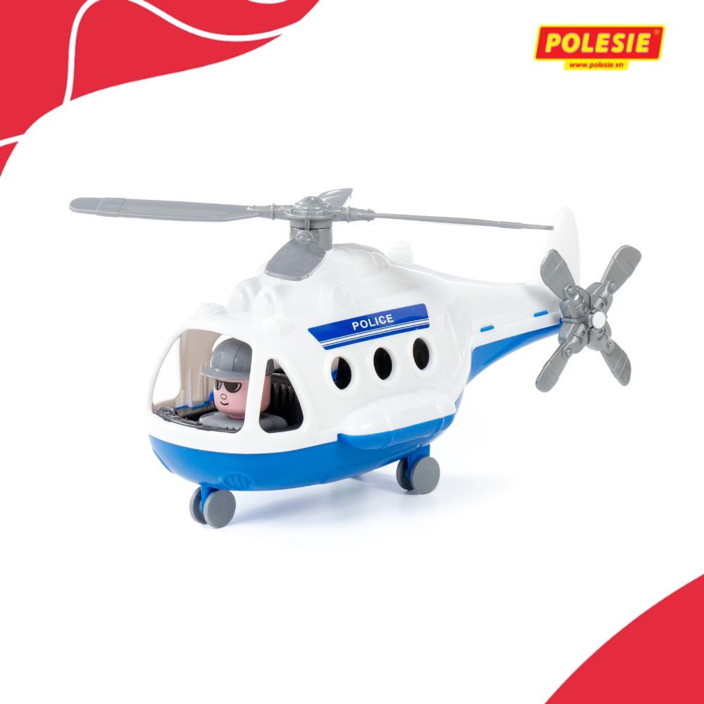 Máy bay trực thăng cảnh sát Alpha đồ chơi - Polesie Toys