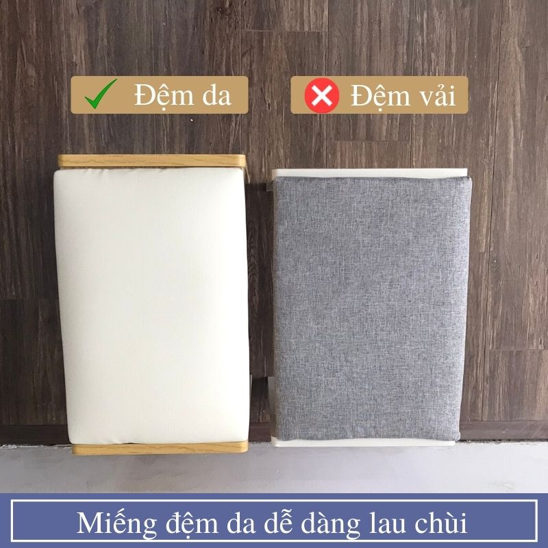 Ghế ngồi không tựa phù hợp với bàn trong điểm phòng ngủ, thiết kế đơn giản hiện đại