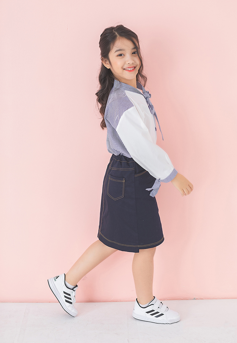 Chân váy kaki không phối túi LoveKids – đen - SS2019 - 6Y