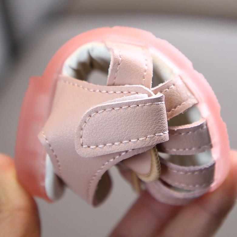 Freeship Giày Sandal Bé Gái Nơ Hoa Từ 0 - 2 Tuổi