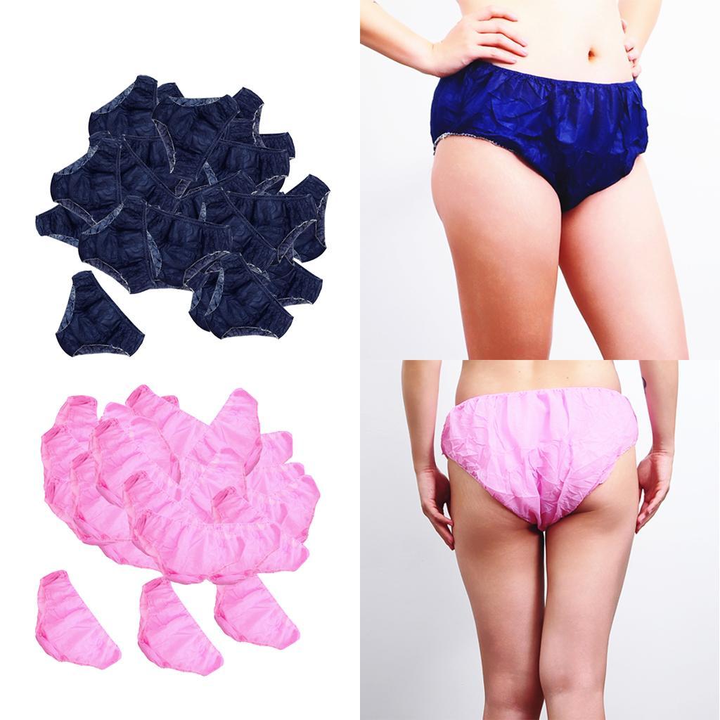100 Pcs Women's Briefs Spa Underwear Travel Disposable Panties