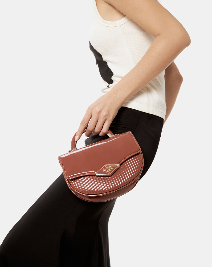Túi Xách Nữ Thời Trang JUNO Cỡ Nhỏ Top Handle Trang Trí Logo Border TXN784