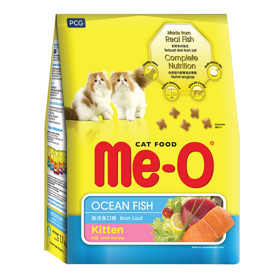 Hình ảnh Đồ Ăn Cho Mèo Con Me-O Hương Vị Cá Biển (1.1Kg)