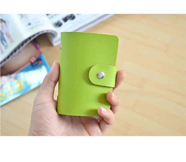 Ví Da Đựng Thẻ ATM, CCCD 8 Ngăn Có Nút Cài Tiện Lợi