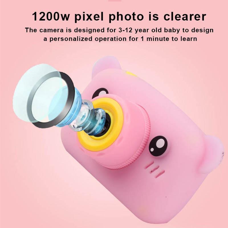 1200W 2.0 inch HD Máy ảnh kỹ thuật số tinh tế trẻ em Đồ chơi di động Máy ảnh kỹ thuật số Video Hiển thị quà tặng sinh nhật cô gái trẻ em Màu sắc: 32g TF Thẻ