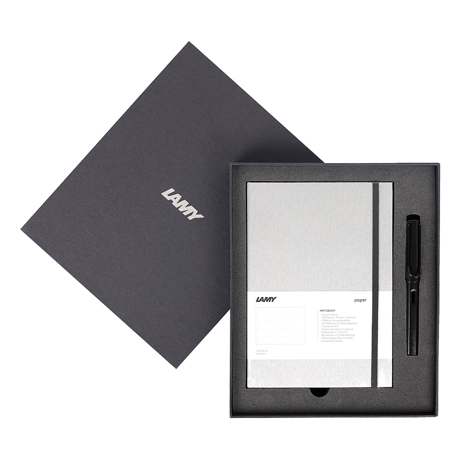 Gift Set Lamy Notebook A5 Softcover Grey + Lamy Al-Star Black - GSNAl0012