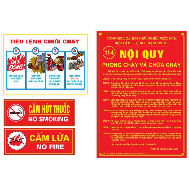 Bảng Nội Quy Phòng Cháy Chữa Cháy - Kèm Tiêu Lệnh