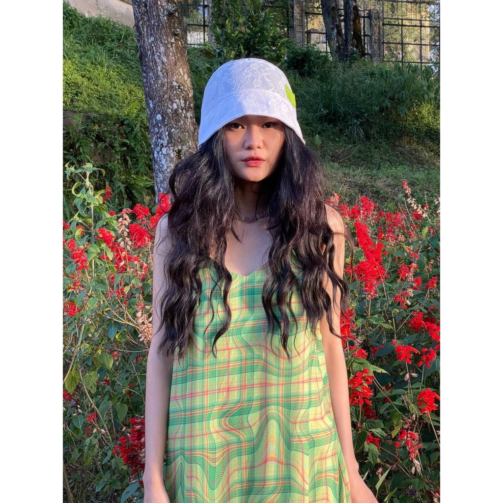 Đầm Hai Dây Maxi Chân Váy Xoè Xanh TARTAN - Tartan Dress SE / Green / Tartan Pattern