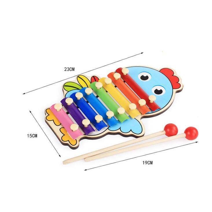 Đồ chơi đàn gỗ Xylophone 8 Quãng hình con vật đáng yêu Cho Bé