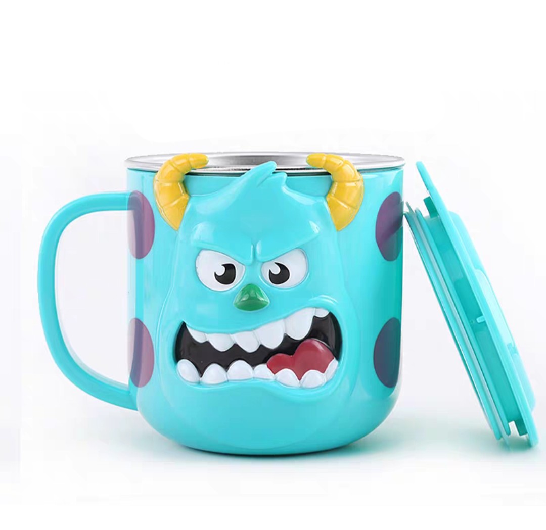 Ly cốc giữ nhiệt Disney hình Sulley 3D có nắp và quai cầm cho bé - 260ml