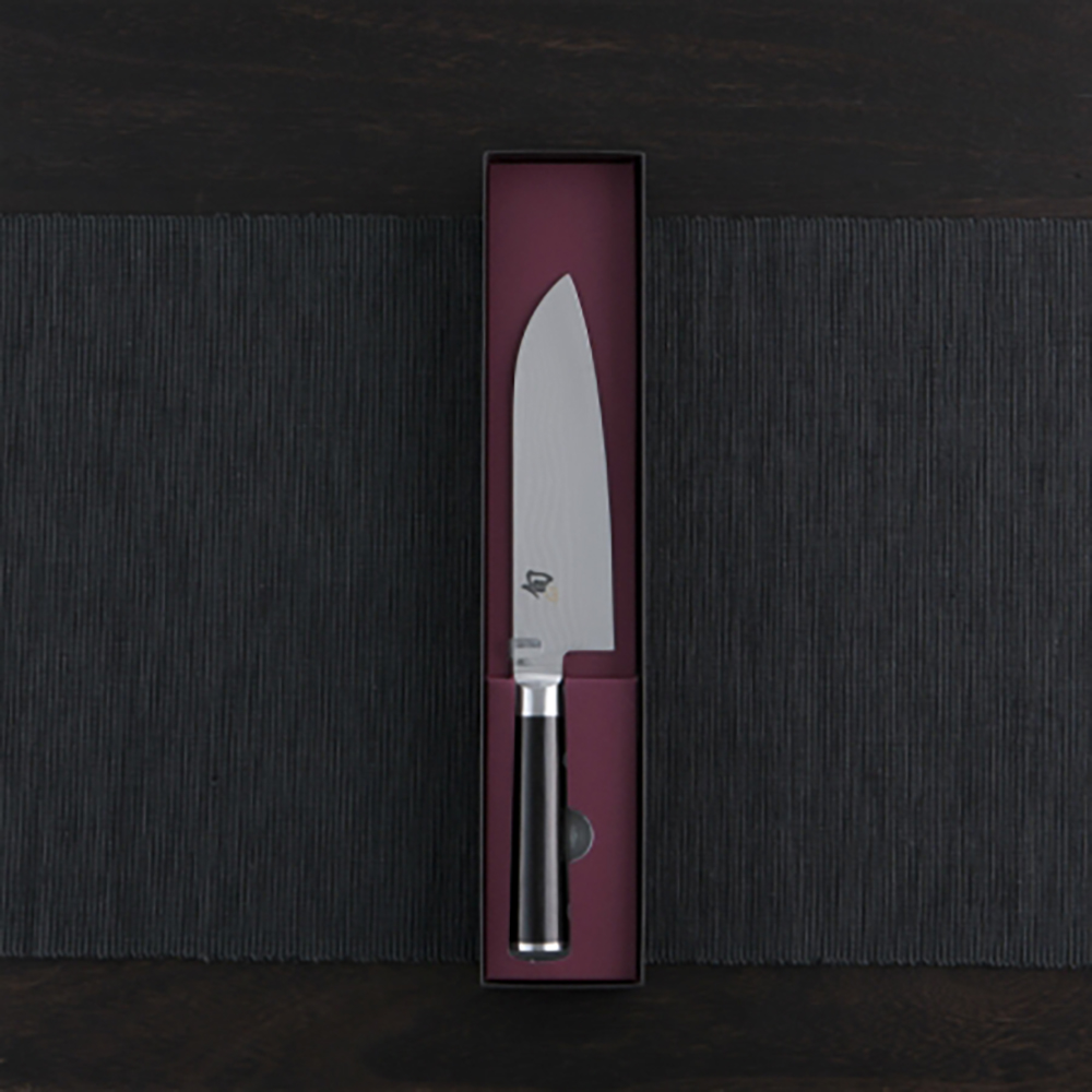 Dao bếp Nhật cao cấp Shun Classic Santoku - Dao thái đa năng thép Damascuss 69 lớp DM0702 (180mm) - Dao bếp Nhật chính hãng